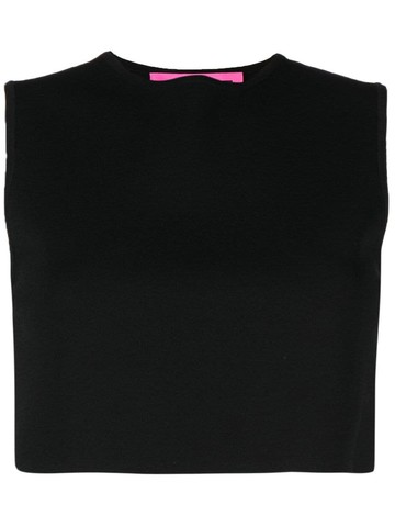 GAUGE81 - sleeveless cropped tank top - women - Rayon/Polyamide - XXS - Black