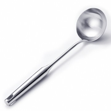 AHOYE 耐用一體成形不鏽鋼湯勺  1支  35 x 9.8 x 6.8cm  銀色