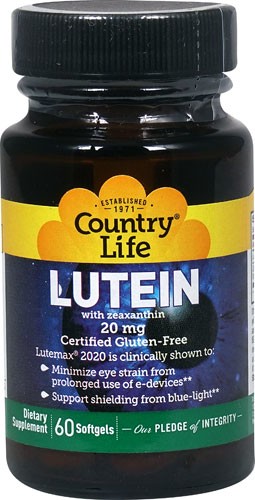 Country Life Lutein with Zeaxanthin 20 mg - 60 Softgels