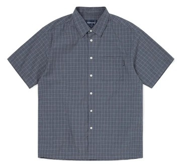 A11 3F Check S/S Shirt - NAVY