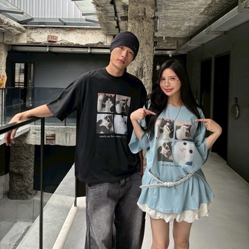 貓貓四連拍大tee（現貨）