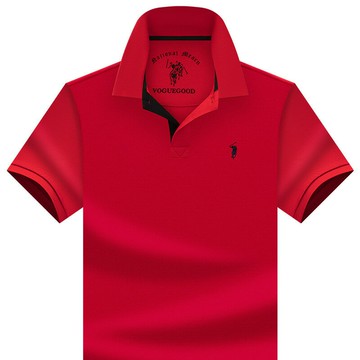 【新款熱賣】男士正品純棉短袖T恤男純色小馬標刺繡商務高端翻領T恤POLO衫上衣