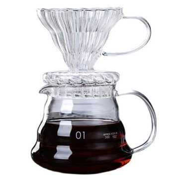 手沖咖啡壺套裝玻璃分享云朵壺沖泡過濾手磨器具家用V60濾杯