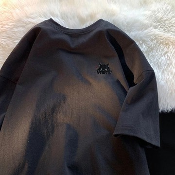 【台灣出貨】100%純棉 短袖t恤男 男短袖上衣 男生精品衣服  Tee  寬版T恤 t恤男生 圓領 美式復古上衣 短t