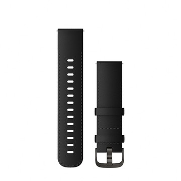 GARMIN Quick Release 22mm 光譜黑皮革錶帶