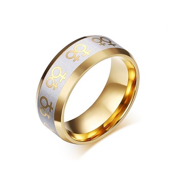 《316小舖》【C432】(優越感316鈦鋼戒指-金色性別戒指 /白鋼戒指/金戒/金尾戒子/男性別戒指/女性別戒指)