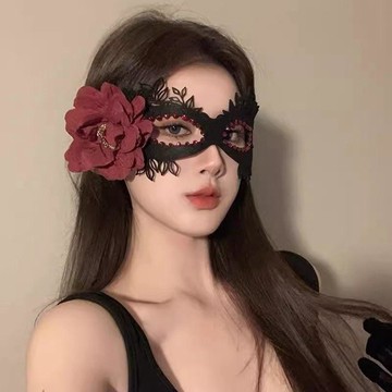 臺灣出貨 免運情侶面具化妝道具兔女郎夜店派對潮流半臉眼罩純欲風跳舞面罩女0815