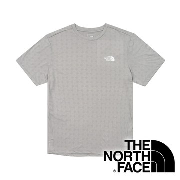 【THE NORTH FACE 美國】男快乾圓領短袖上衣『混合灰』NF0A8HR1 戶外 露營 登山 健行 休閒 時尚 旅遊 運動 上衣