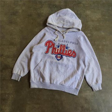 費城人隊ins印花設計感寬松春秋男女情侶款時尚連帽衛衣oversize