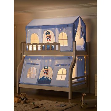 上下床蚊帳2025新款兒童男孩上下鋪防摔遮光簾床上帳篷2米1.9子母