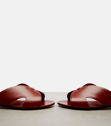 Loro Piana Vera leather slides