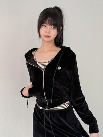 Velour Training Zip-up Hoodie