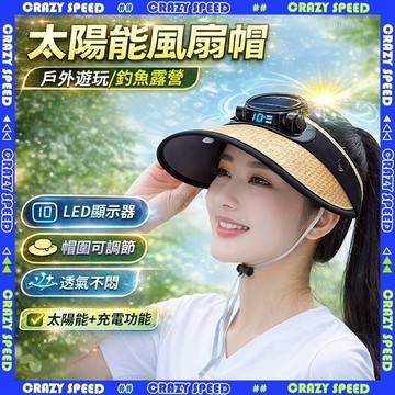 【狂速】無包裝隔日到 防曬帽 UPF50 全臉遮陽帽 空頂可摺疊登山帽 抗UV防潑水 海灘騎車 夏季女帽 太陽能風扇帽
