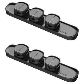 Baseus 倍思 豌豆莢磁吸理線器  黑色  2個