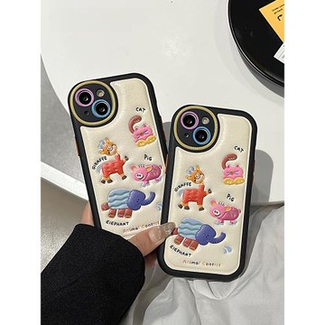 創意情侶款卡通小羊皮適用iphone15promax斜跨手機殼蘋果14promax超火爆款14背帶11新款plus可愛12男13女軟套