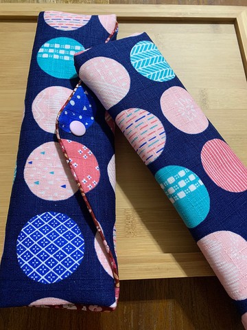 文青風環保純棉筷袋 ~ 萬家燈火 沈穩藍 日本 潮物 收納 手作餐