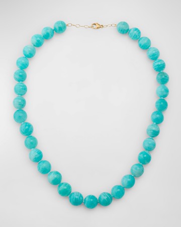 Amazonite Crystal Sphere Necklace