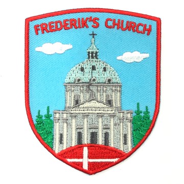 丹麥 腓特列教堂文青設計 布藝徽章 DIY 創意 Patch 外套熨斗刺繡徽章 胸章 立體繡貼 裝飾貼 繡片貼 燙布貼紙