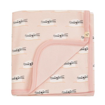 100%有機棉 聖誕節期待禮物可愛小海獅系列包巾  (粉、藍兩色可選