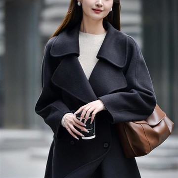 【巴黎精品】羊毛大衣毛呢外套-外搭羊絨風衣女外套2色a1il70