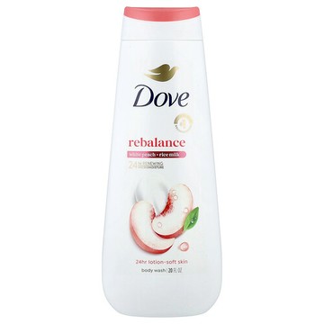 Dove, Rebalance 沐浴露，白桃 + 米漿，20 液量盎司