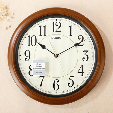 掛鐘 擺鐘 鬧鐘 掛鐘表 日本精工簡約現代進口12寸夜光家用掛鐘臥室客廳掛墻