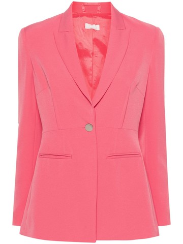LIU JO - fitted crepe blazer - women - Polyester/Acetate/Elastane/Polyester - 44 - Pink