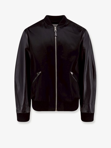 Cotton and nylon jacket with leather sleeves - GIVENCHY - gender_Man