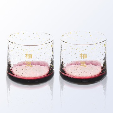 TOYO-SASAKI | 蜜桃杯威士忌對杯客製化禮物刻字玻璃杯 雕刻禮物