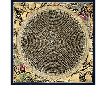 手工真言曼陀羅唐卡是聲與形的神聖體現將藏傳佛教中真言的振