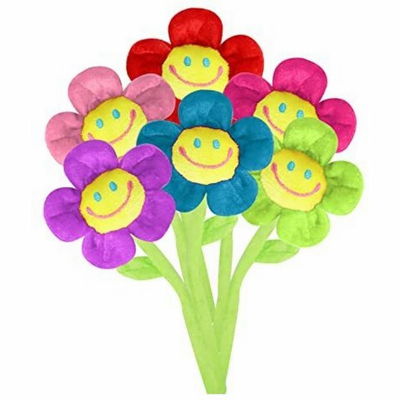 スマイルフラワー ぬいぐるみ花束 6本入 ブーケ 枯れない花 フラワーブーケ 造花 バレンタインデー 贈り物 誕 通販 Lineポイント最大get Lineショッピング