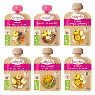 BABYBIO 生機果泥(多款可選)-法國原裝進口6個月以上嬰幼兒專屬副食品
