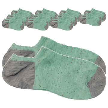 D&G BEAUTY 女款繽紛彩點直角低口襪  淺綠色  22-25cm