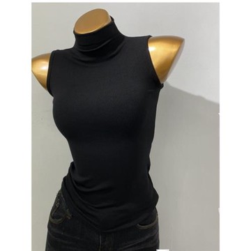 回饋款！韓式半高領無袖背心女百搭大彈力修身顯瘦打底衫上衣內搭