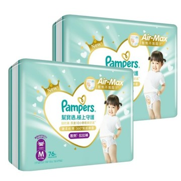 【出清品】73_[DS][箱裝]Pampers 幫寶適 原廠公司貨 史上最強一級幫散熱拉拉褲/尿布/褲型, M, 6
