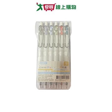 TEMPO 筆夾中性筆6入(1組入) 筆 原子筆 中性筆【愛買】