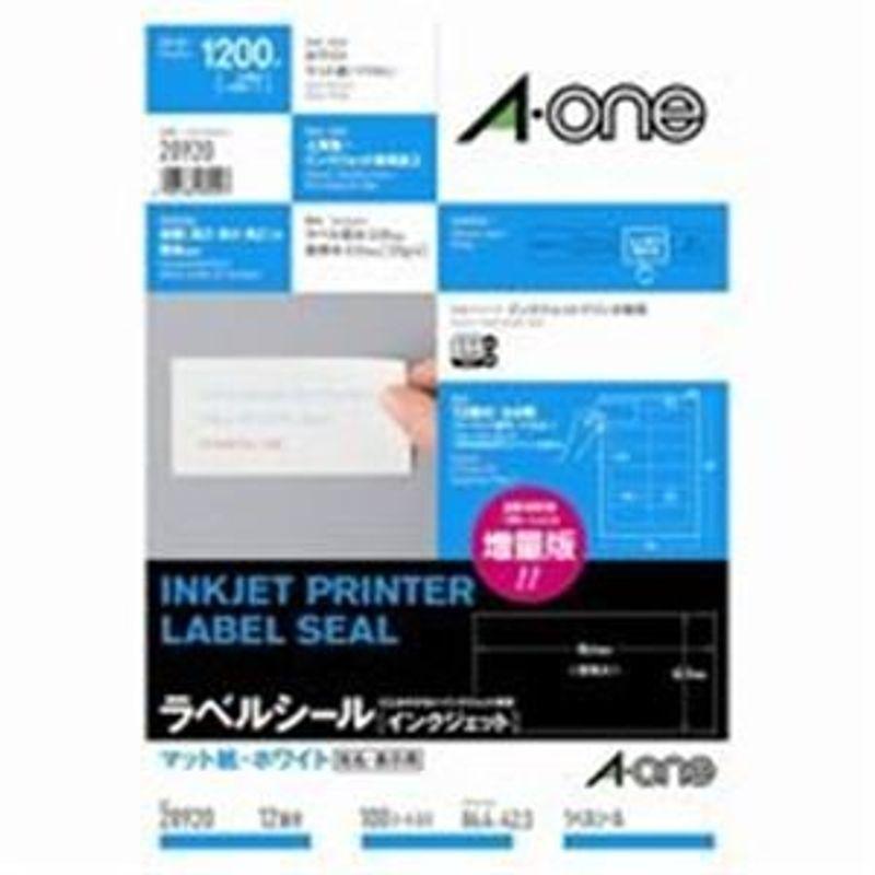 お徳用 10セット エーワン インクジェット用ラベル 宛名シール A4 12面 100枚 28920