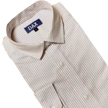 [MURANO]DAX長袖牛津襯衫-淺咖啡條(M~3XL)