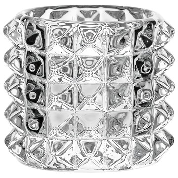 utopia 手工玻璃燭台  椎尖 透明