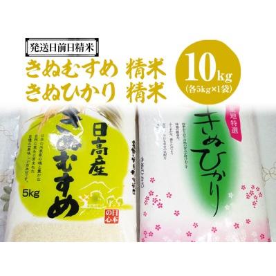 ふるさと納税 米 5kg 10kg   （発送日前日精米）きぬむすめ　精米5kg×1袋、きぬひかり　精米5kg×1袋 ※着日指定不可 ※離島への配送.. 和歌山県広川町