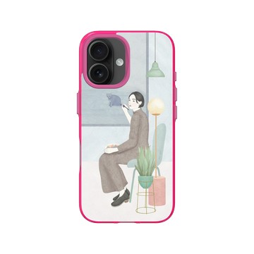 iPhone 16 Clear 粉漾桃 - 欣蒂小姐 Miss Cyndi - 女子畫家ー居家款