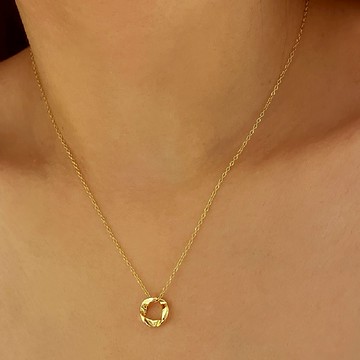 『快速出貨9折』新年送禮❤️【CReAM】Yaffa 925純銀圓型金色銀色 三折圓圈女項鍊 #禮盒 #浪漫送禮 #生日禮盒 #情人禮物 #生日禮物