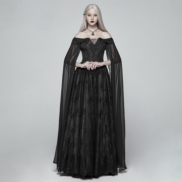 哥德維多利亞一字領長禮服 / 連身裙