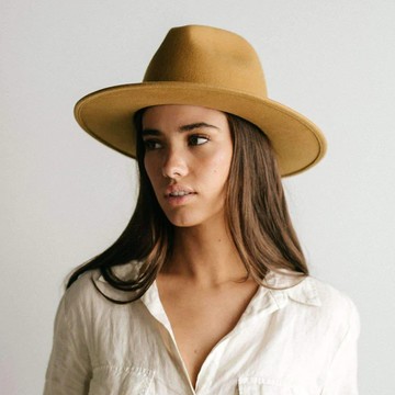 美國 Gigi Pip 英倫女伶 經典羊毛紳士帽 芥末黃 - 59