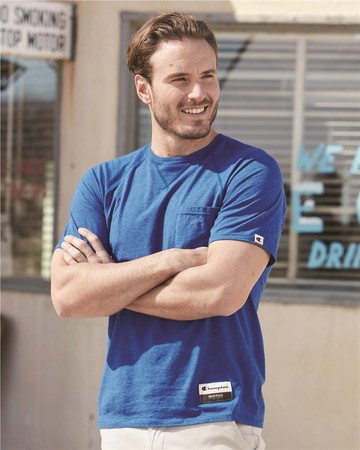 福利品出清 Champion冠軍 美規頂級柔棉口袋T恤 AO250