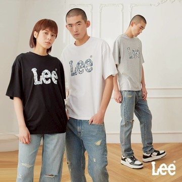 Lee LOGO短T 男女適穿 灰色 黑色 白色 LB502040