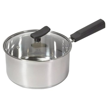 Pearl Life 珍珠金屬 三層不鏽鋼底 單柄鍋 IH適用 HB-6572  18cm  銀色  1個