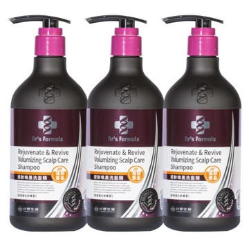 《台塑生醫》Dr’s Formula逆齡喚黑洗髮精(強韌豐盈款)580g*3入