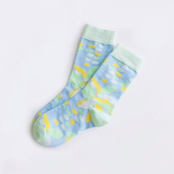 蕨織緹花中筒襪-臺灣原始觀音座蓮|襪 禮物 長襪 短襪 中筒襪 女