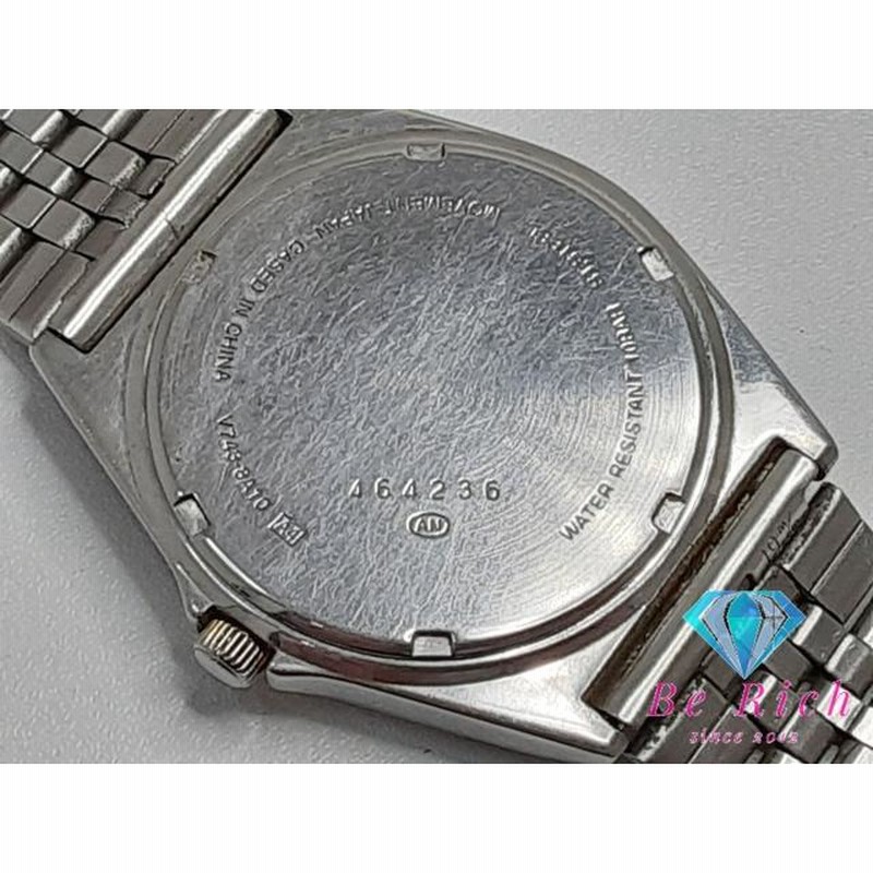 セイコー SEIKO アルバ メンズ 腕時計 デイデイト V743-8A10 白